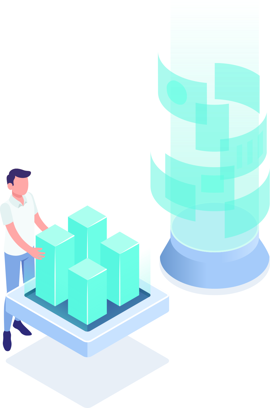 A product manager isometric illustration.